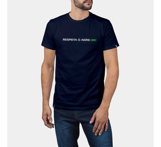 Camiseta Masculina Respeita o Agro Veterano Marinho - Use Veterano | Botinas de Qualidade