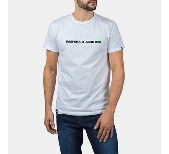 Camiseta Masculina Respeita o Agro Veterano Branco - Use Veterano | Botinas de Qualidade