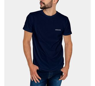 Camiseta Masculina Alfa Veterano Marinho - Use Veterano | Botinas de Qualidade