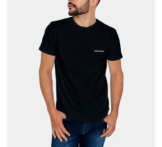 Camiseta Masculina Alfa Veterano Preto - Use Veterano | Botinas de Qualidade