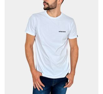 Camiseta Masculina Alfa Veterano Branco - Use Veterano | Botinas de Qualidade