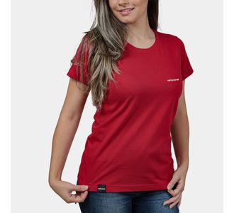 Camiseta Básica Feminina Veterano Vermelho - Use Veterano | Botinas de Qualidade