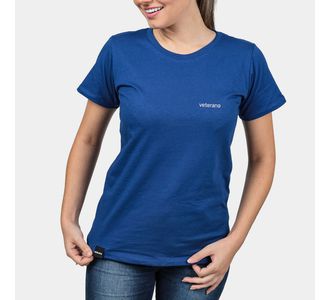 Camiseta Básica Feminina Veterano Azul - Use Veterano | Botinas de Qualidade