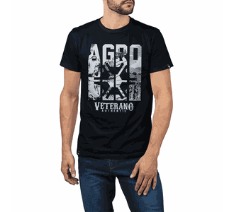 Camiseta Veterano Agronomia Preta - Use Veterano | Botinas de Qualidade