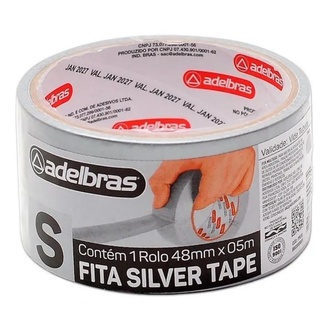 Fita Adesiva Reforçada Silver Tape 48mm X 5m