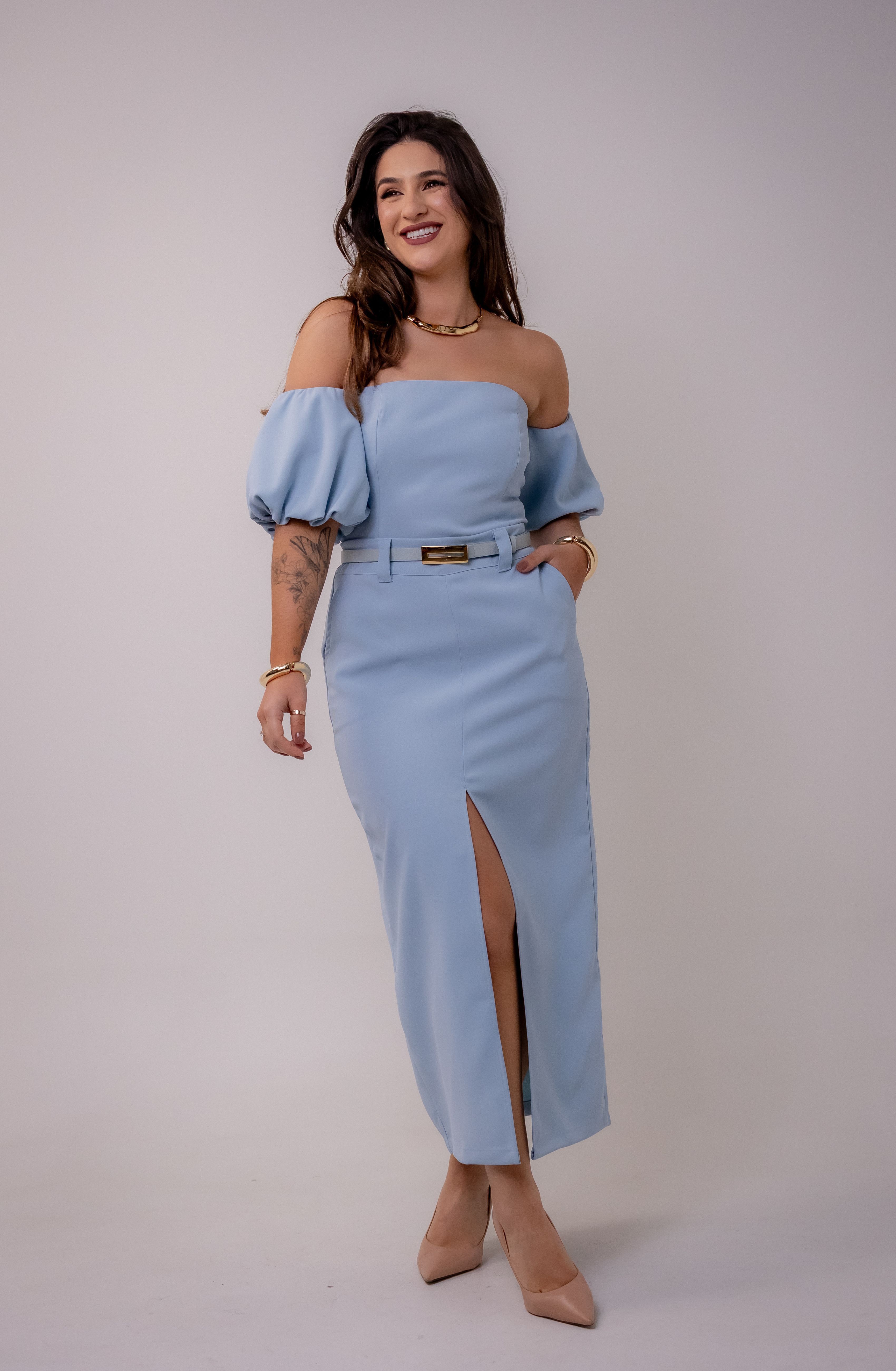 SAIA MIDI LUMA - AZUL