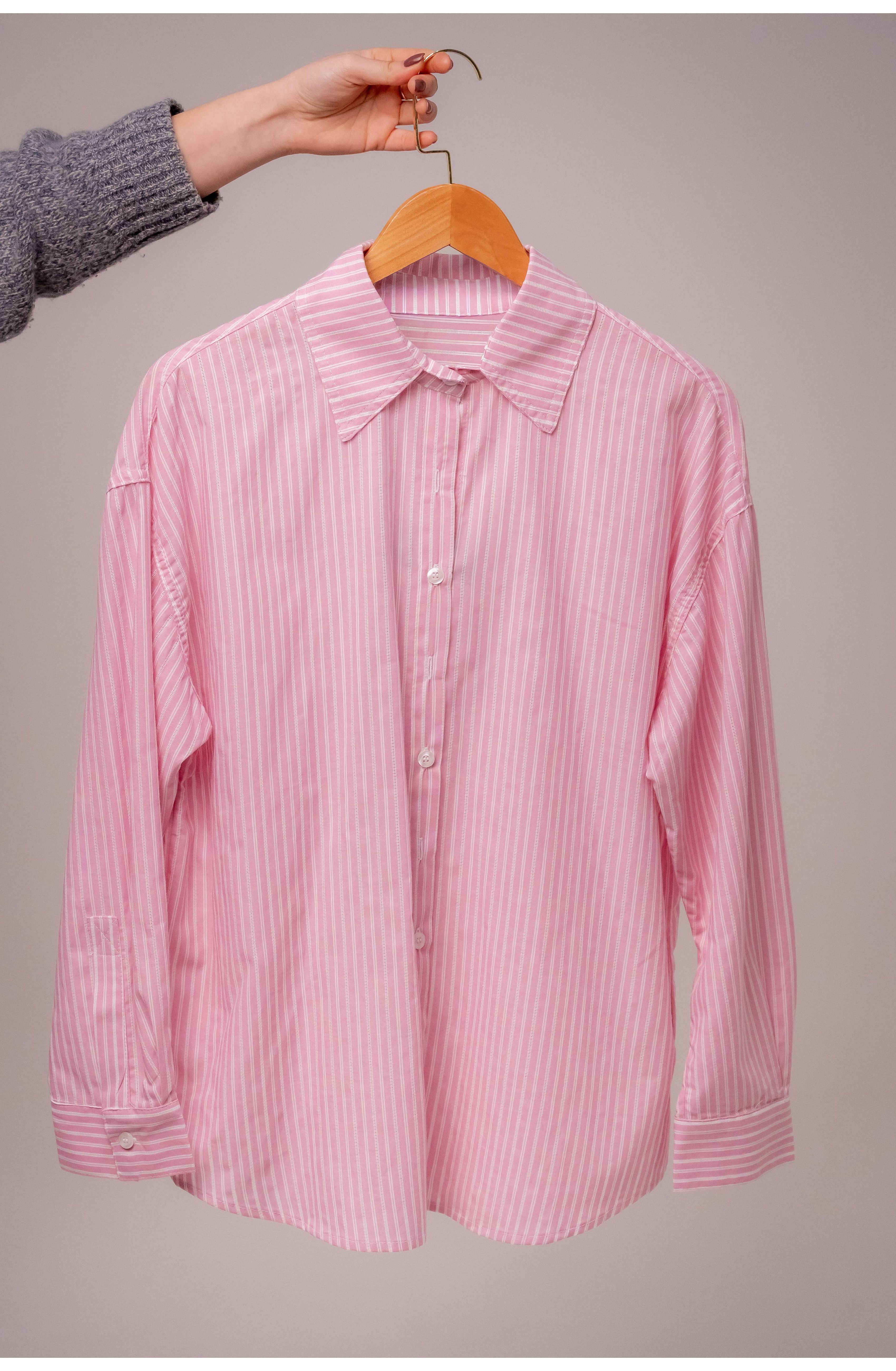 CAMISA LISTRADA MARIANA - ROSA 