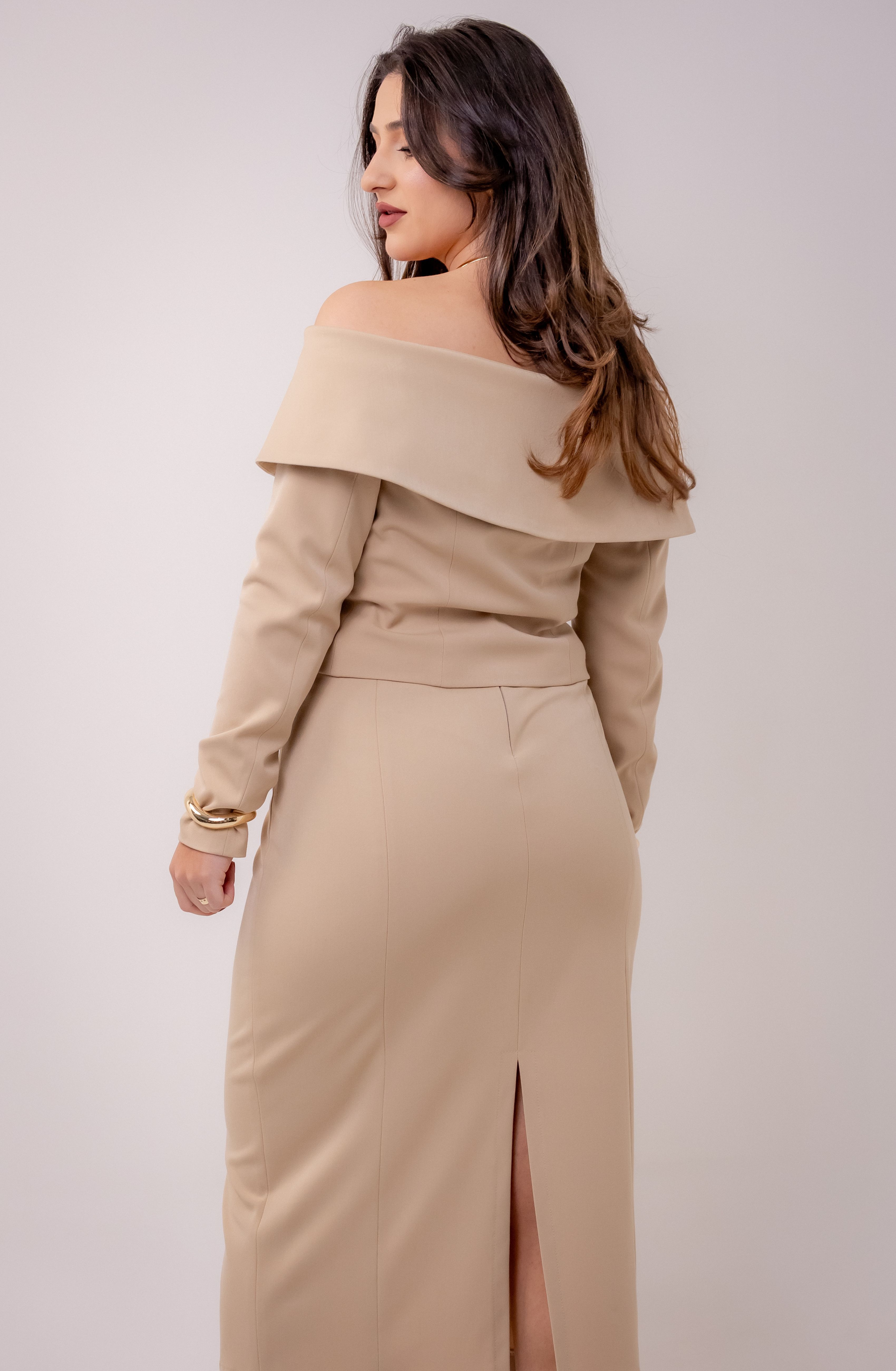 SAIA MIDI CELINE - BEGE