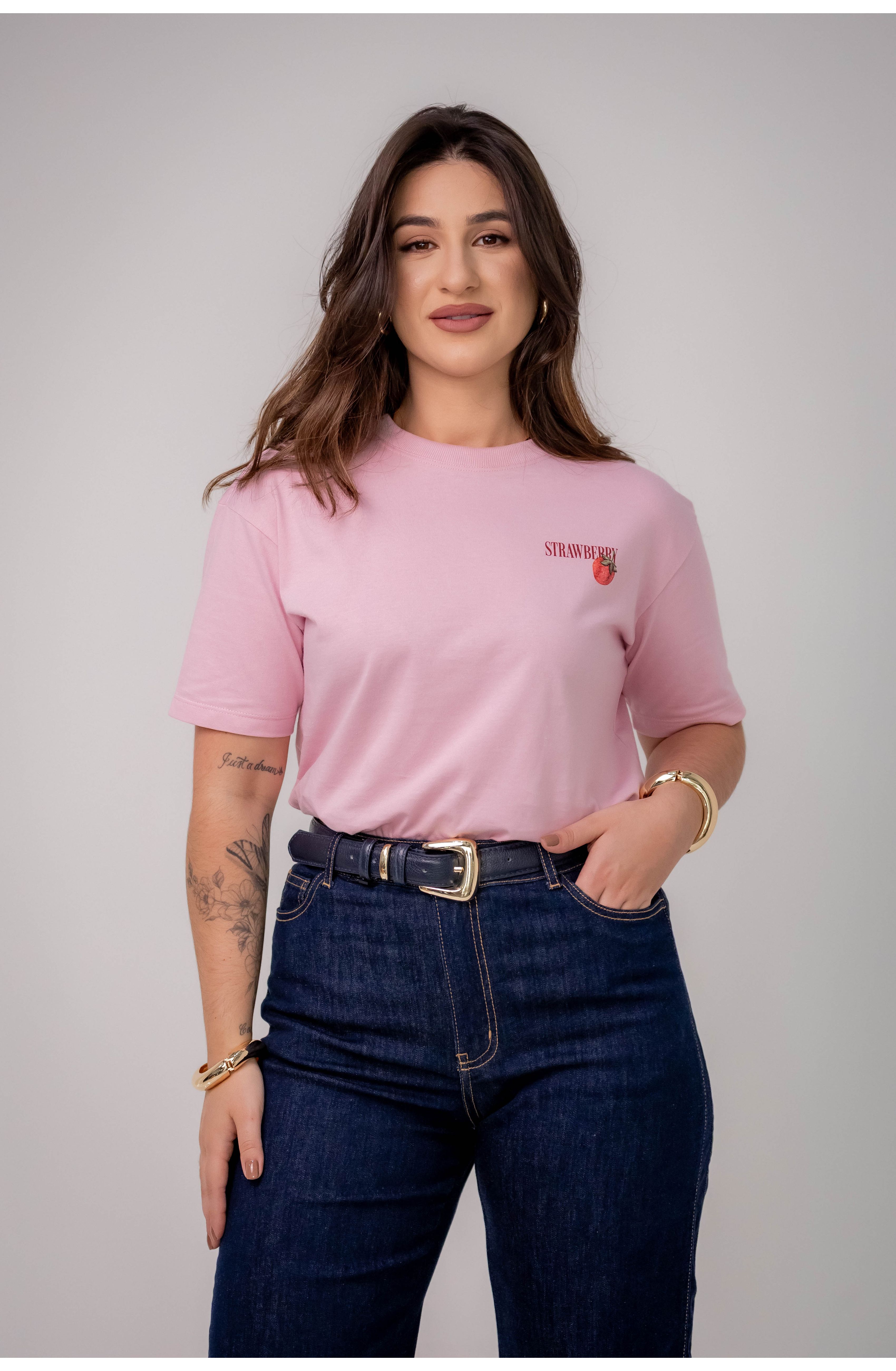 T-SHIRT STRAWBERRY - ROSA 