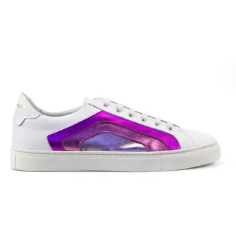 Tênis Feminino Branco e Rosa Metalizado Rio Cumpli... - RIO CUMPLICE 