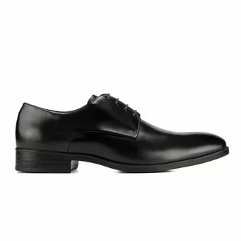Sapato Derby Masculino Preto Solado de borracha Monbran Dressy