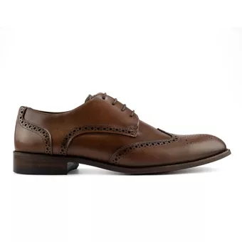 Sapato Brogue Marrom Claro Masculino Pierre Monbran Dressy