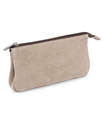 Necessaire Couro Legítimo Camurça Cinza NC108... - MANTOAN LOJA