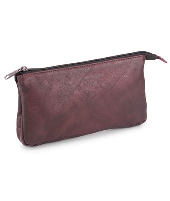 Necessaire Couro Legítimo Nobuck Vinho NC108 - MANTOAN LOJA