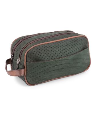 Necessaire Couro Legítimo Camurça Furadinho M... - MANTOAN LOJA