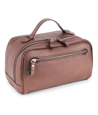 Necessaire Couro Legítimo Floater Conhaque NC... - MANTOAN LOJA