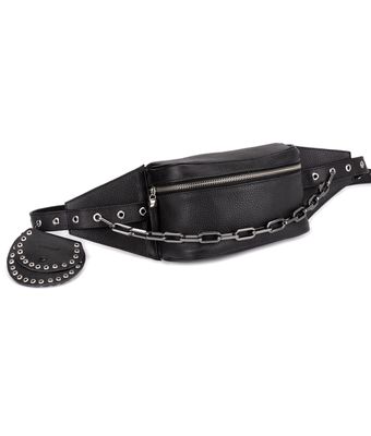 Pochete Chains Couro Legítimo Floater Preto - MANTOAN LOJA