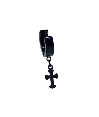 Brinco Cruz Pingente Aço Inox Preto - 1 PEÇA ... - MANTOAN LOJA