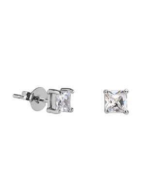 Brinco Masculino Zircônia 4x4mm Semijoia RB -... - MANTOAN LOJA