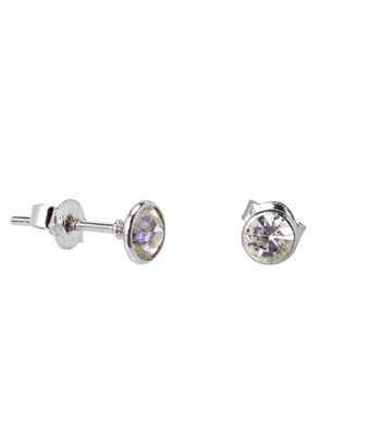 Brinco Masculino Zircônia Incolor Aço Inox - ... - MANTOAN LOJA