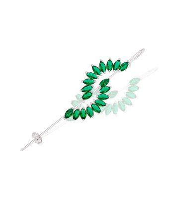 Ear Cuff Navete Zircônia Turmalina Prata 925 ... - MANTOAN LOJA