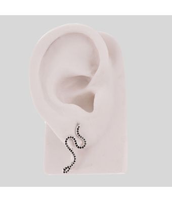Brinco Earcuff Serpente Cravejada Prata 925 -... - MANTOAN LOJA