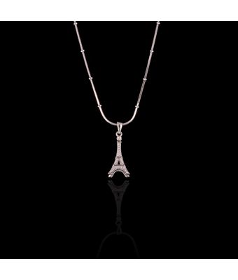 Colar Torre Eiffel 19x9 mm Semijoia RB - MANTOAN LOJA