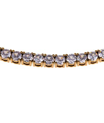Colar Riviera Cristal 4mm Semijoia Ouro 20 mi... - MANTOAN LOJA