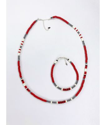 Conjunto Discos Silicone Red Prata 925 - MANTOAN LOJA