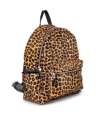 Mochila Couro Legítimo Pêlo Onça 663 Ethel - MANTOAN LOJA