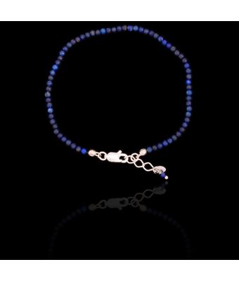 Pulseira Pedra Natural Lápis Lazúli Prata 925... - MANTOAN LOJA