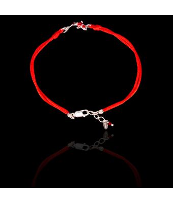 Pulseira Fio de Seda com Carpa Prata 925 - MANTOAN LOJA