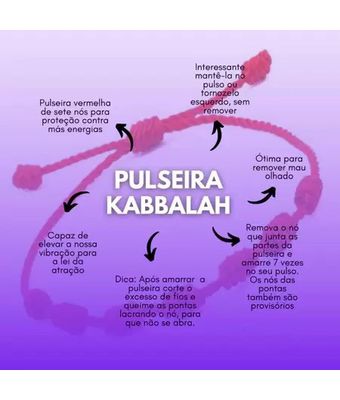 Pulseira 7 Nós Vermelha Kabbalah Ajustável - MANTOAN LOJA