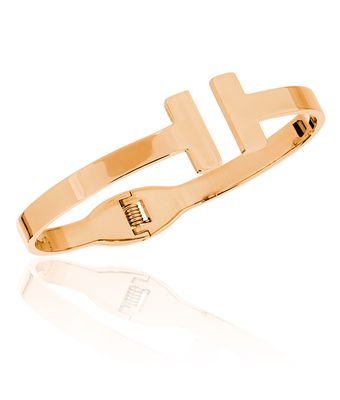 Pulseira T Grossa 1,1 x 0,6 cm Aço Inox Doura... - MANTOAN LOJA