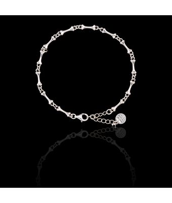 Pulseira Tiny Bones Prata 925 - MANTOAN LOJA