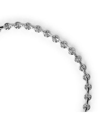 Pulseira Malha Argola Estilizada 3mm Semijoia... - MANTOAN LOJA