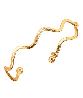 Pulseira Masculina Ondas Ouro - MANTOAN LOJA