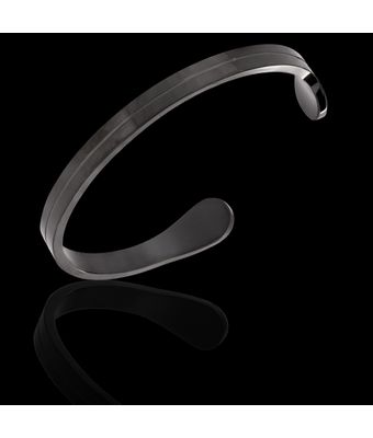 Pulseira Fio 6mm Aço Inox Preto - MANTOAN LOJA