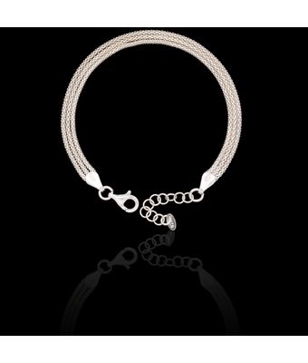 Pulseira 3 Fios Prata 925 - MANTOAN LOJA