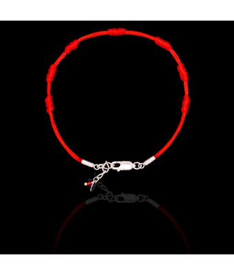 Pulseira 7 Nós Kabbalah Fio de Seda Prata 925 - MANTOAN LOJA