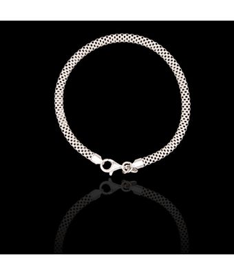 Pulseira Malha Maleável 4mm Prata 925 - MANTOAN LOJA