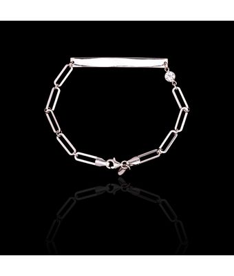 Pulseira Placa Cartier Longa Prata 925 - MANTOAN LOJA