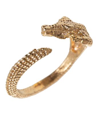 Anel Regulável Crocodilo Semijoia Ouro - MANTOAN LOJA