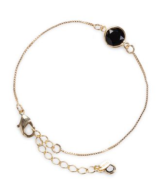 Pulseira Zircônia Circular Preto Ouro - MANTOAN LOJA