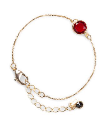 Pulseira Zircônia Circular Rubi Ouro - MANTOAN LOJA