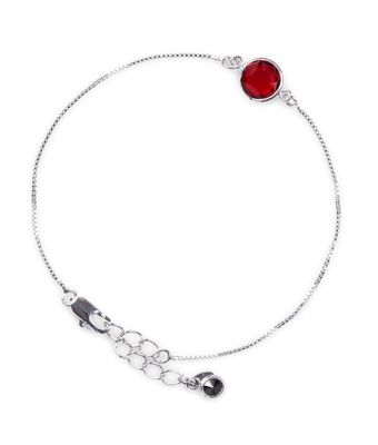 Pulseira Zircônia Circular Rubi RB - MANTOAN LOJA