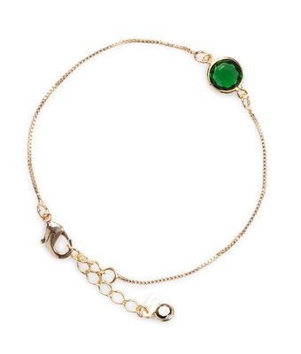 Pulseira Zircônia Circular Turmalina Ouro - MANTOAN LOJA