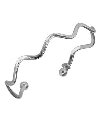 Pulseira Masculina Ondas Ródio Branco - MANTOAN LOJA