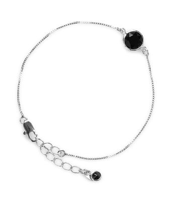 Pulseira Zircônia Circular Preto RB - MANTOAN LOJA