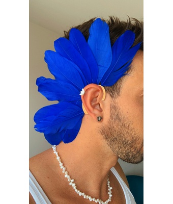 Ear Cuff Azul Royal - MANTOAN LOJA